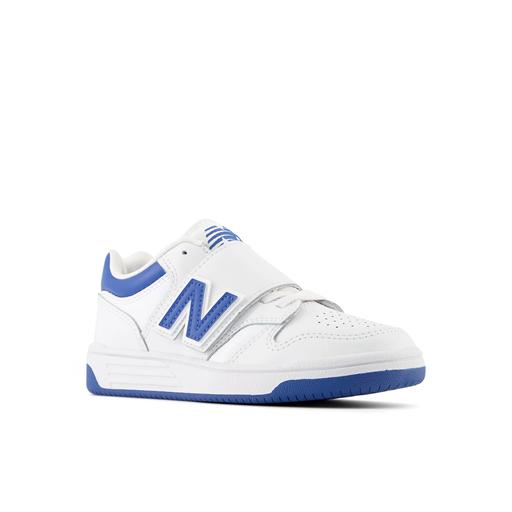 New Balance Little Kids' 480 Sneakers, White/Blue Agate, 32
