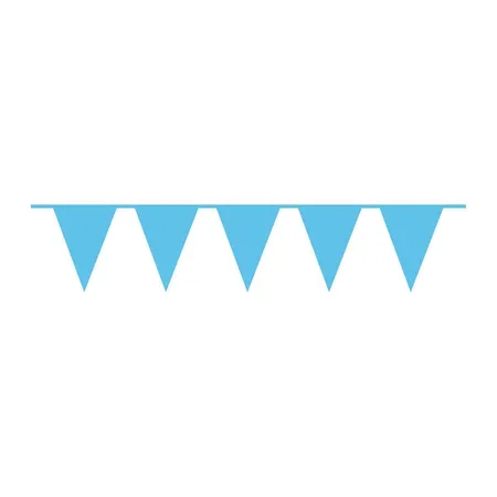 amscan Wimpelkette azurblau Plastik 10 m x 32 cm