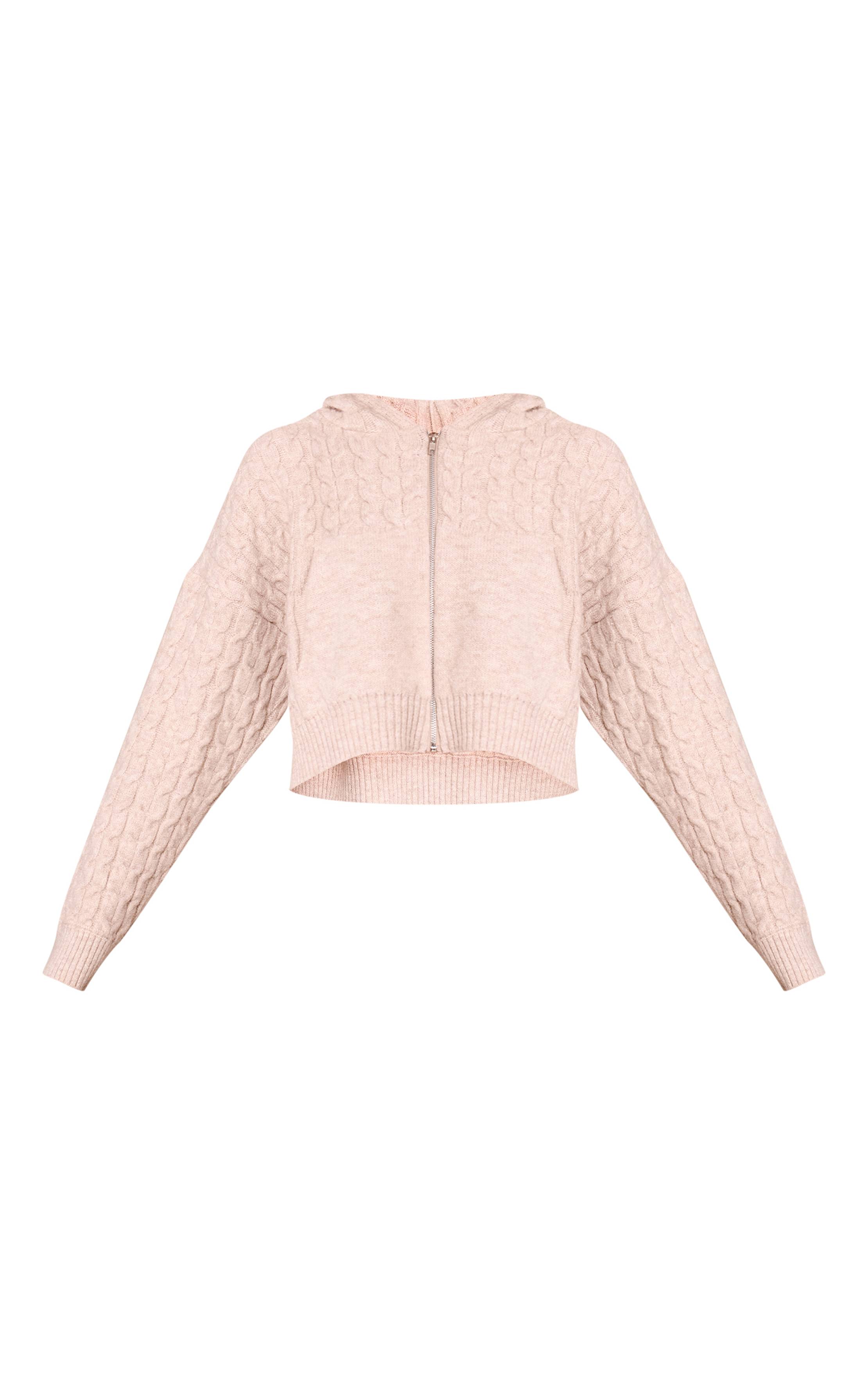 Avoine Sweat À Casynthétiqueche Court En Maille Torsadée