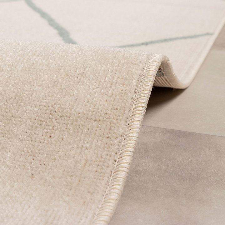 Scandinavisch buitenkleed - Odin Lines Crème/Groen