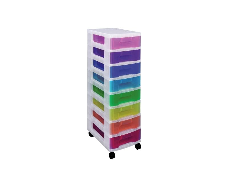 Really Useful Box Aufbewahrungsbox 8 x 7 Liter Mehrfarbig Regaleinheit, 8x 7 Liter, farbig