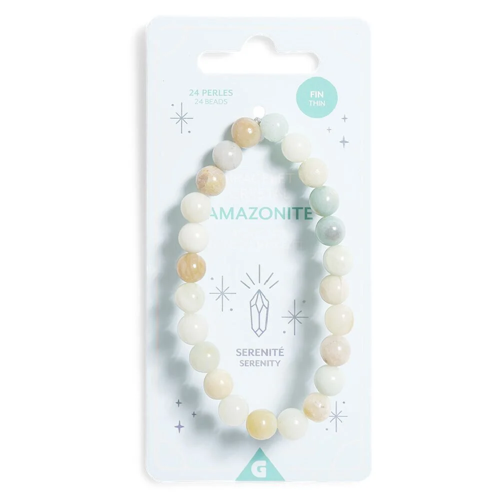 Bracelet crystal large 26 perles amazonite vert - Sérénité