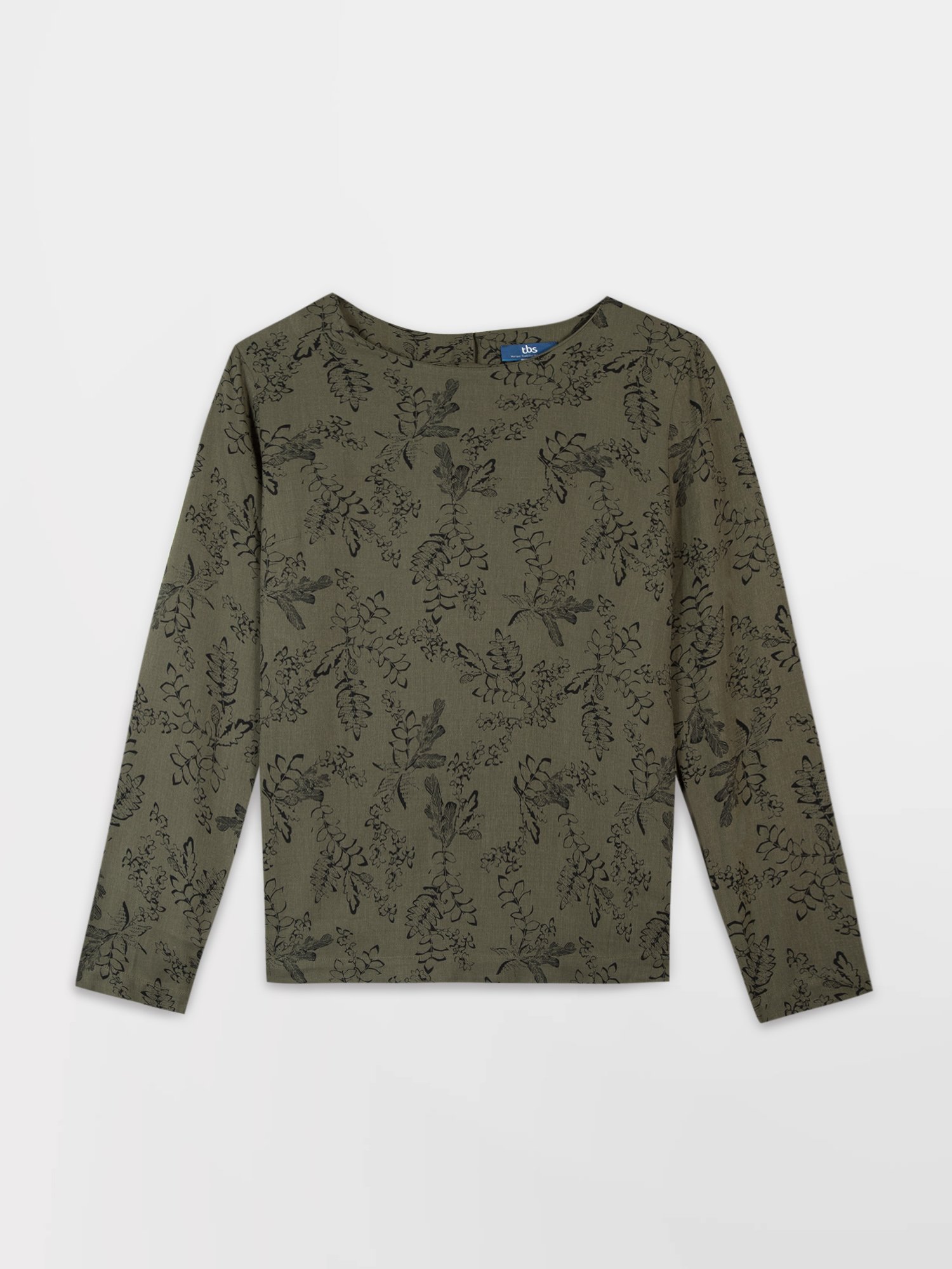Blouse Femme Motif Floral Kaki