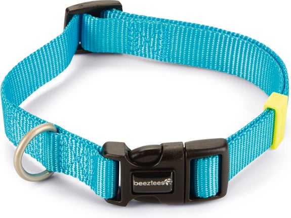 Beeztees hondenhalsband Uni lichtblauw 35-50 x 2 cm
