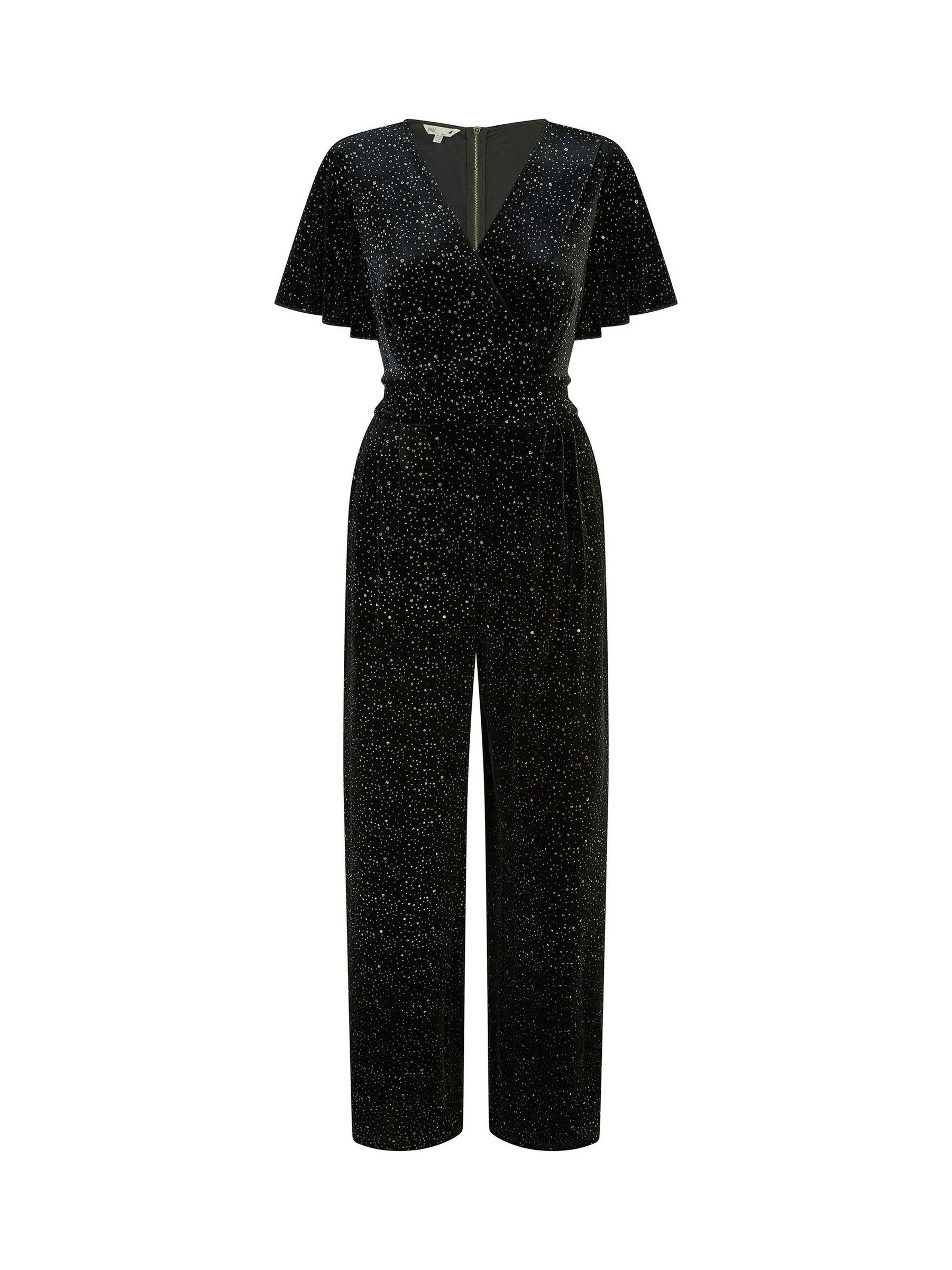 Yumi fluwelen jumpsuit met glitters