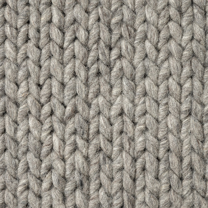 Wollen vloerkleed - Twist Grijs | Visgraat motief