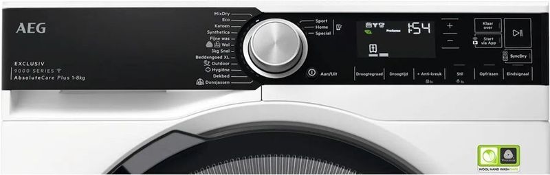 AEG - TR97BADEN - Warmtepompdroger - Wit - 8 kg - Energieklasse A+++