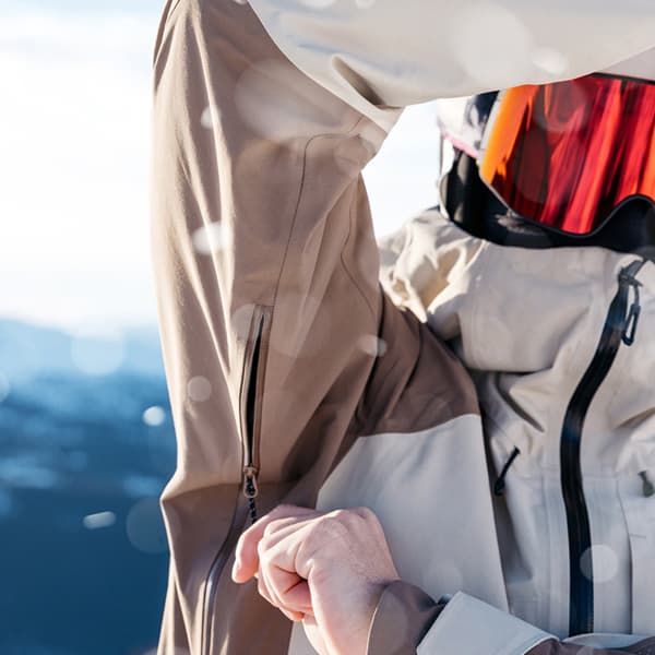 Veste de ski SALOMON ABSOLUTE 3L JKT WHITE PEPPER/SHITAKE
