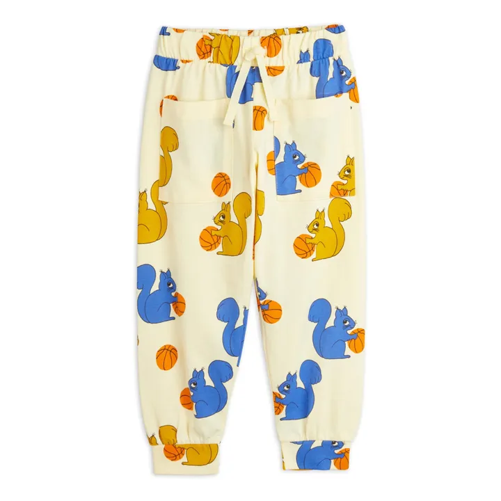 Mini Rodini Jogger Ecureuil Coton Bio | Jaune pâle