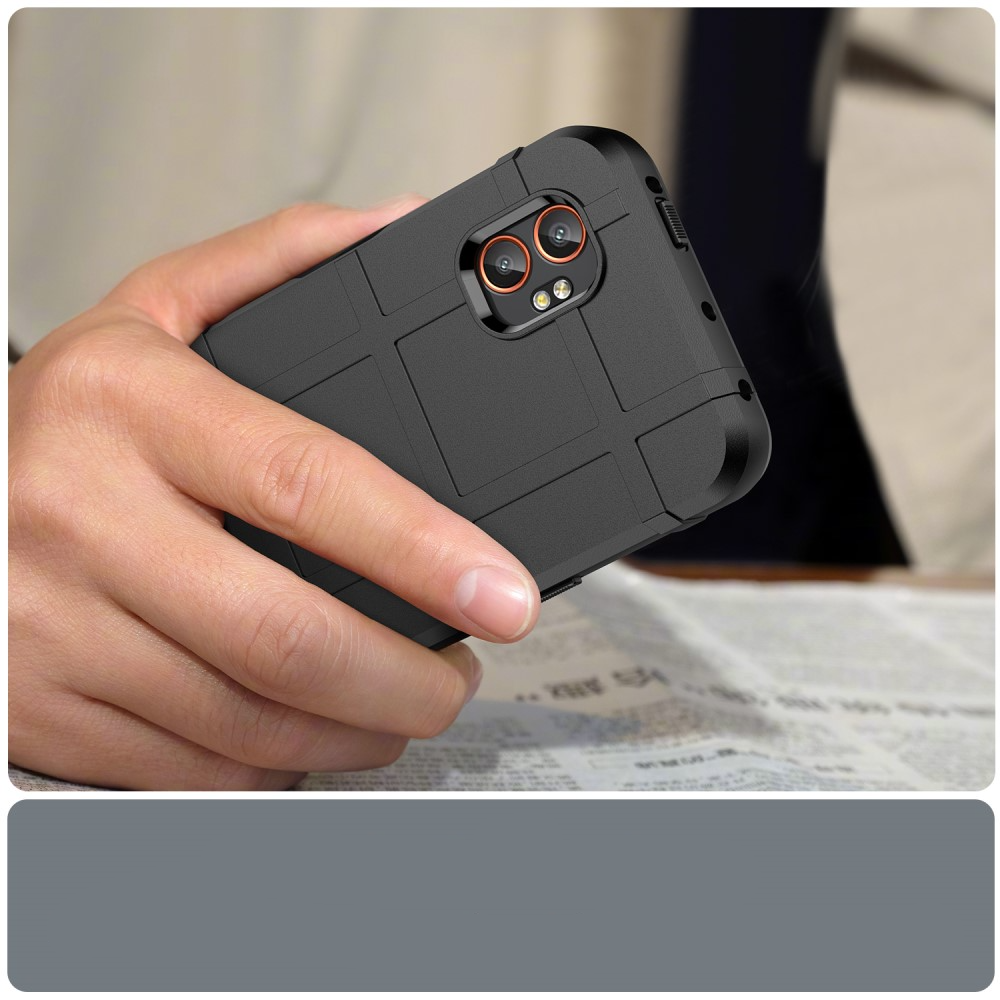 Samsung Galaxy Xcover7 Pro Outdoor Gummi Schutzhülle Anti-Shock - Schwarz