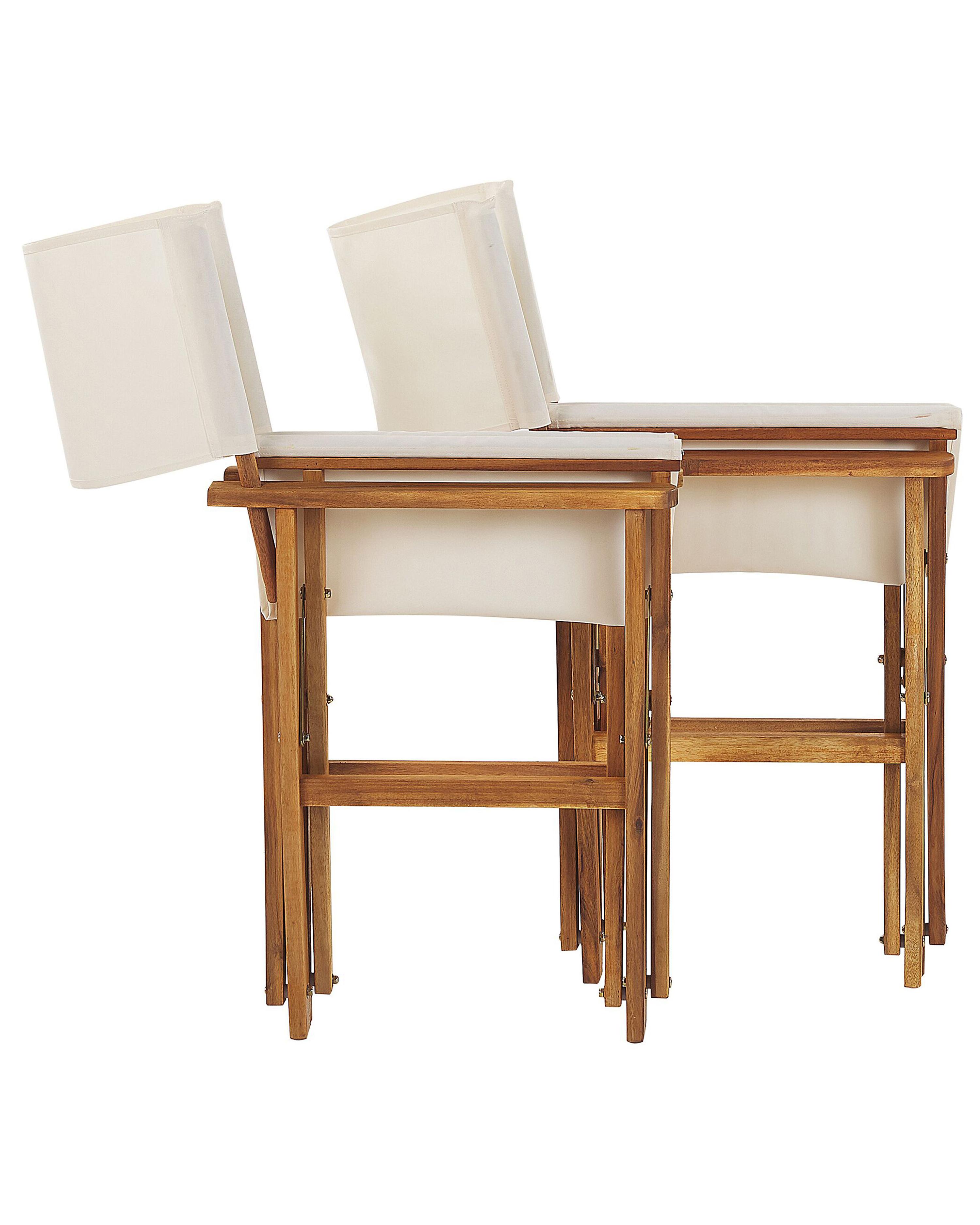 Set van 2 tuinstoelen CINE Acaciahout Donkergroen