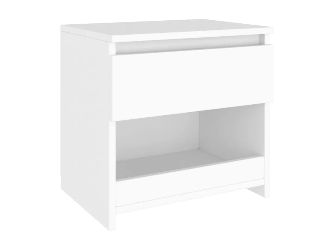 Table de chevet Blanc 40x30x39 cm Aggloméré