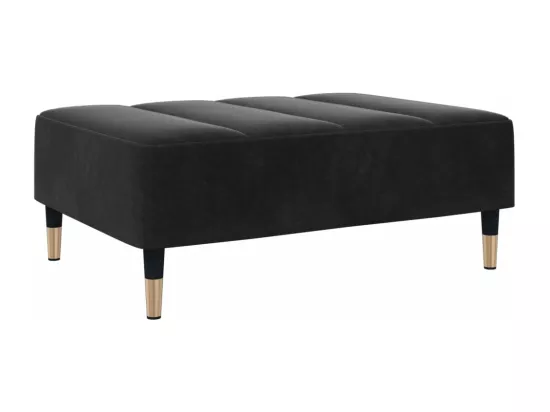 Repose-pied noir 77x55x31 cm velours