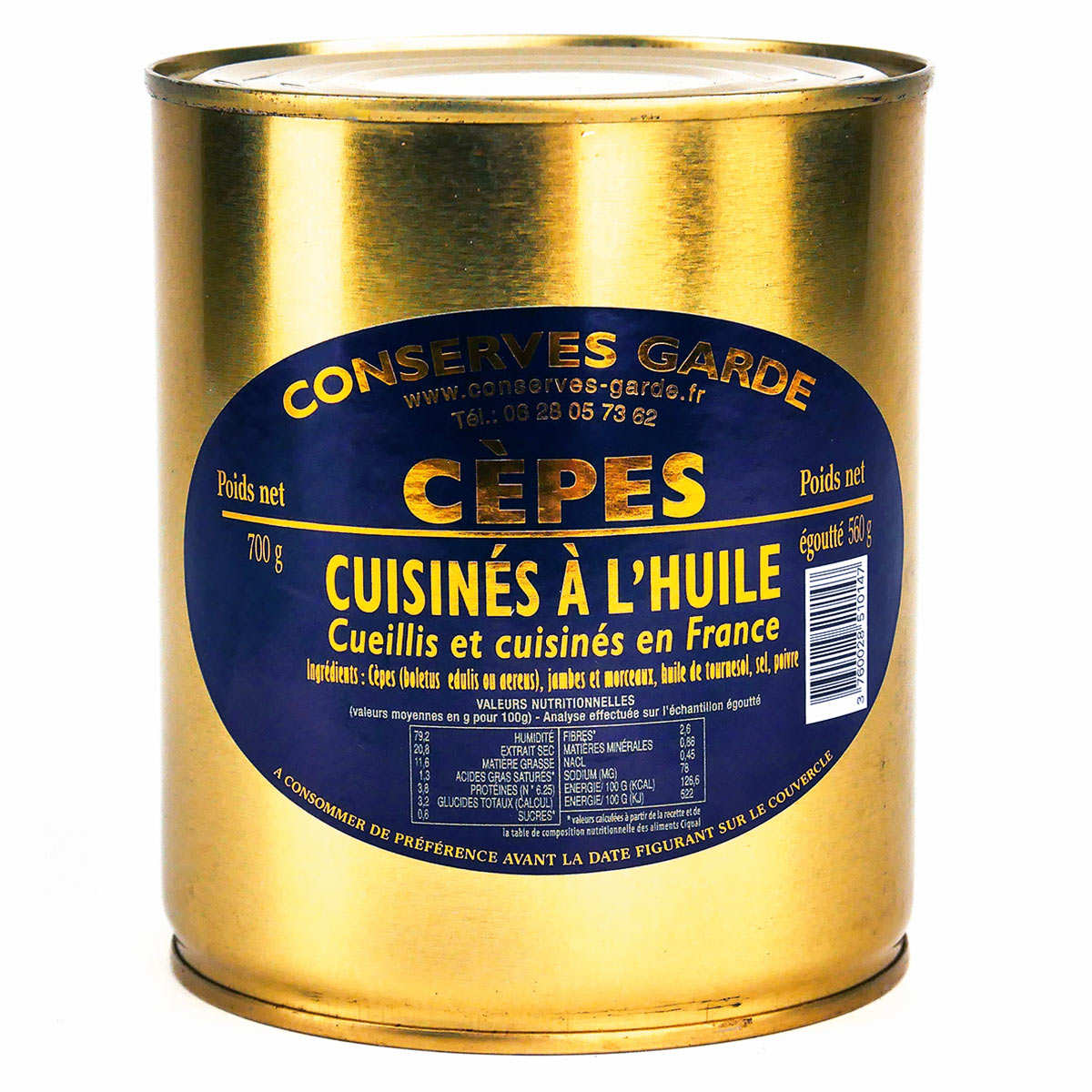 Cèpes cueillis en France cuisinés à l'huile jambes et morceaux