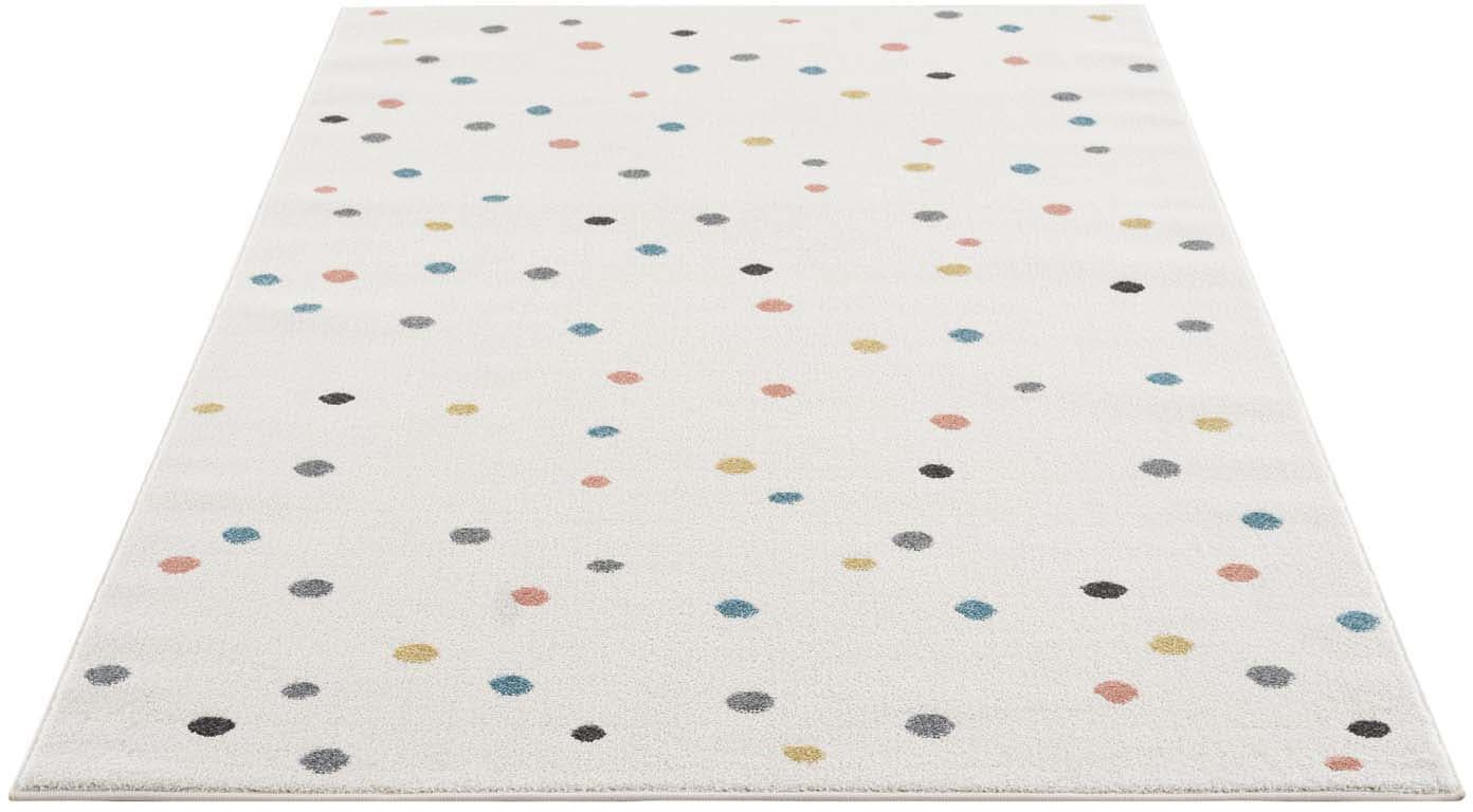 Carpet City Kinderteppich »Anime9396« rechteckig 11 mm Höhe Spielteppich, Bunte Punkte, Weicher Flor, Pflegeleicht, Kinderzimmer