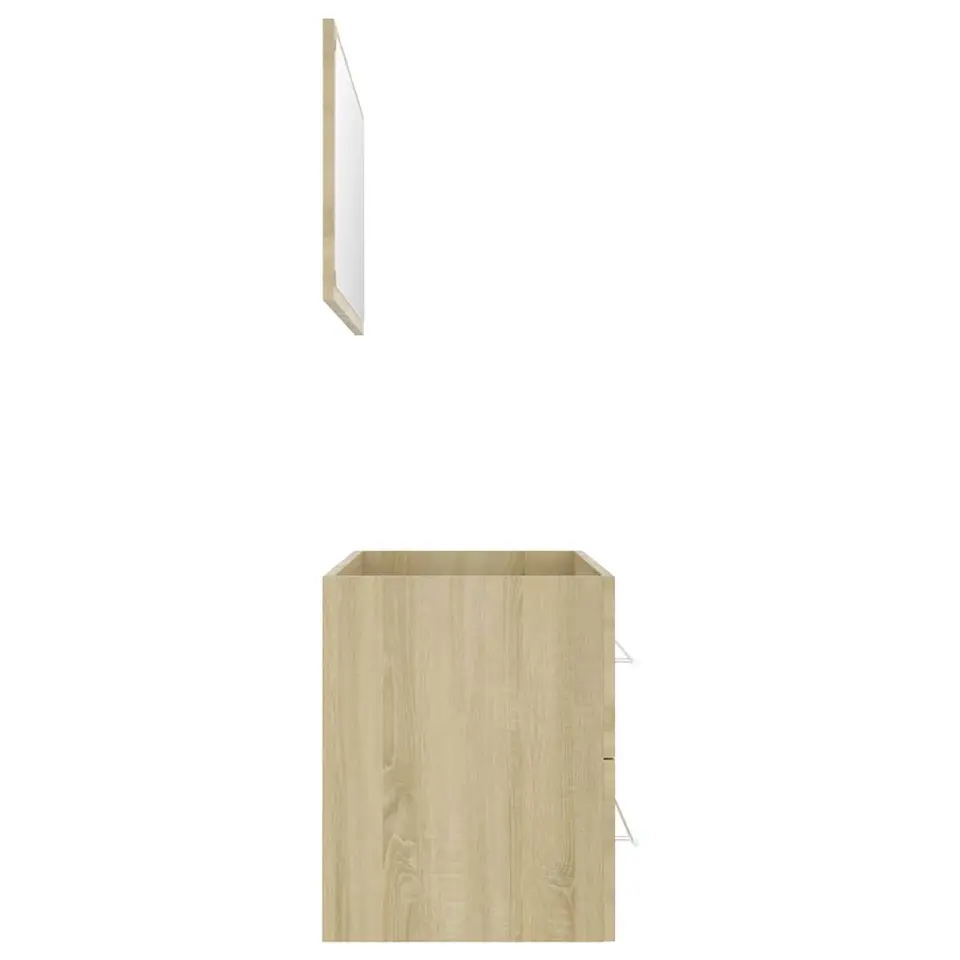 vidaXL - Badkamermeubelset - Bruin - Bewerkt hout
