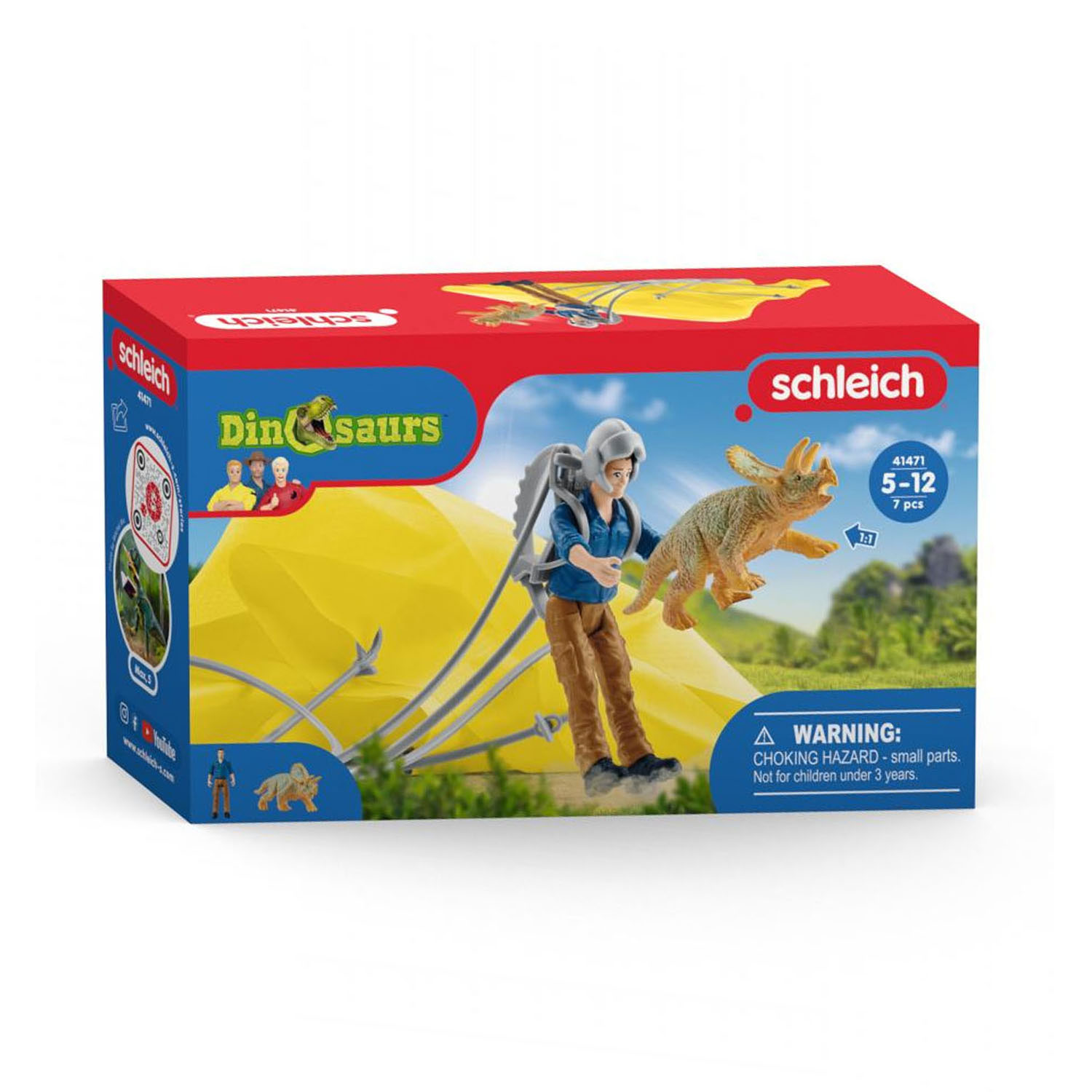 schleich DINOSAURS Parachute-reddingsbrigade 41471