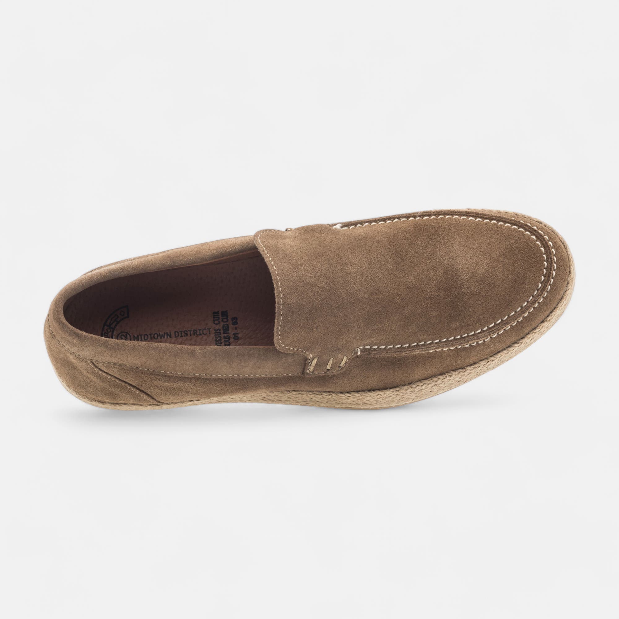 Mocassins Homme en cuir beige