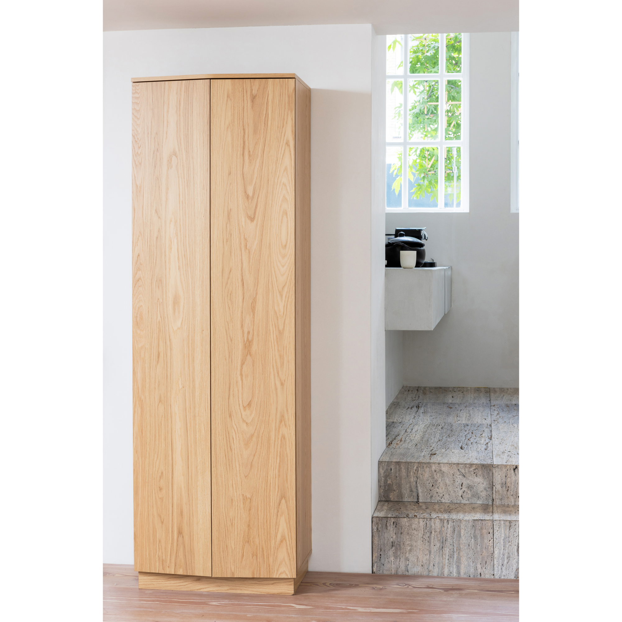 Hoge Kast Zuma - Eiken - Transparant Zuma Hoge Kast 67 cm - Eiken - Transparant