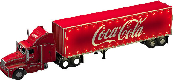 Revell 3D Puzzle - Coca Cola Lastbil Med Led - 128 Brikker - 58 CM