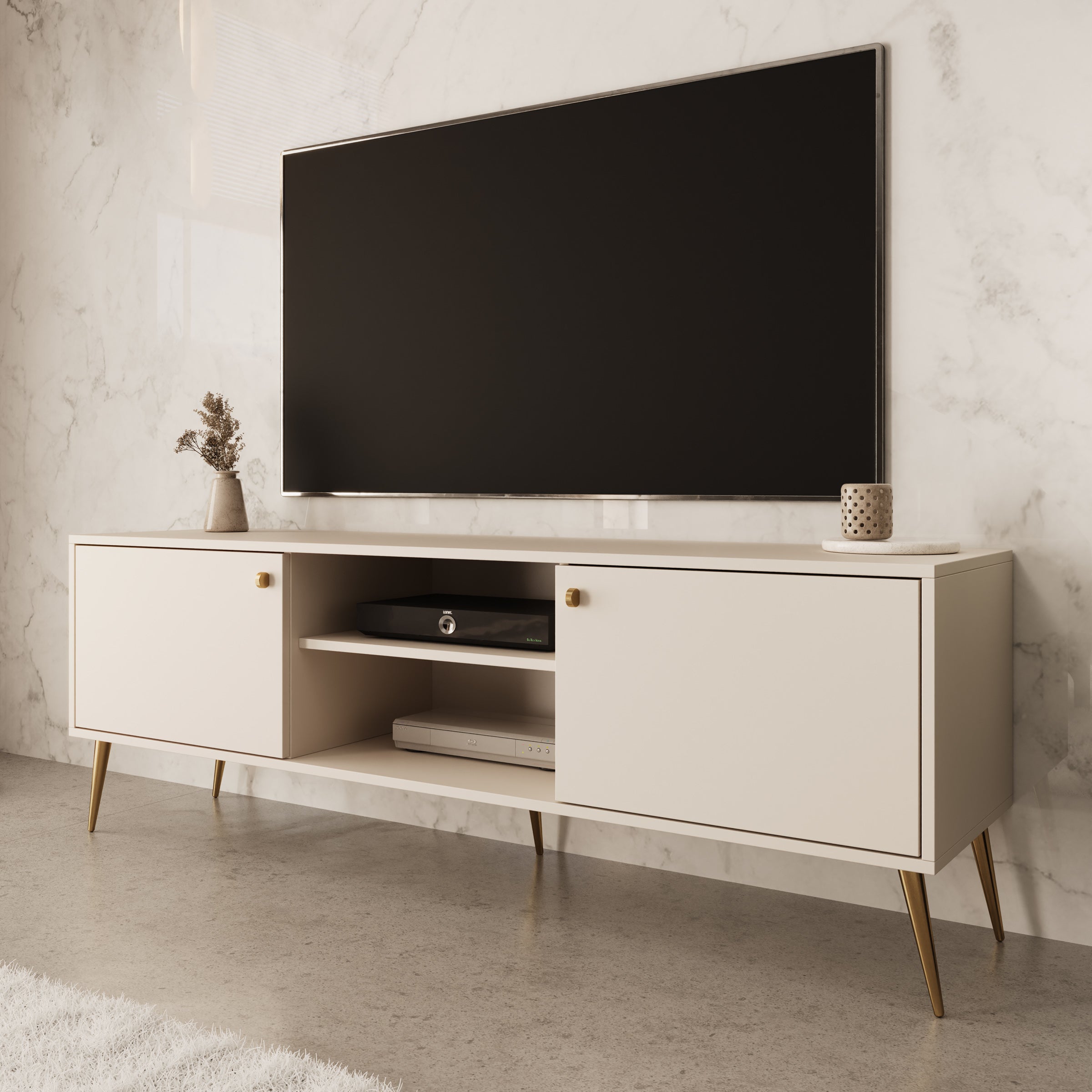 Reunion - TV-Meubel - Beige - 156x41x55 cm