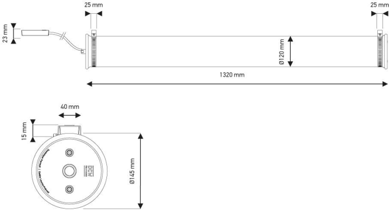 DCW éditions In The Tube 120-1300 wandlamp goud