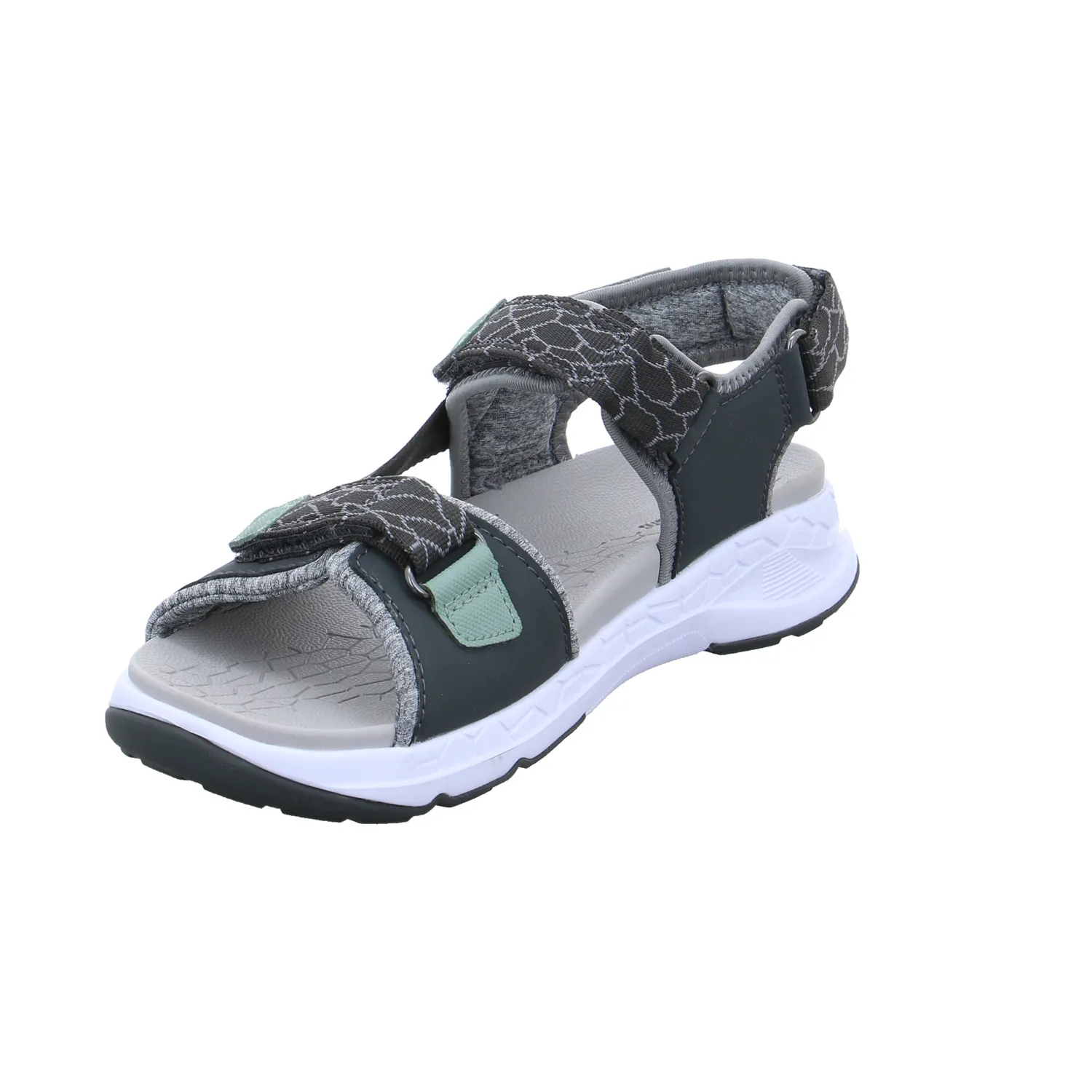 SUPERFIT Jungen-Sandale Hellgrau Lederimitat  Sommerschuh