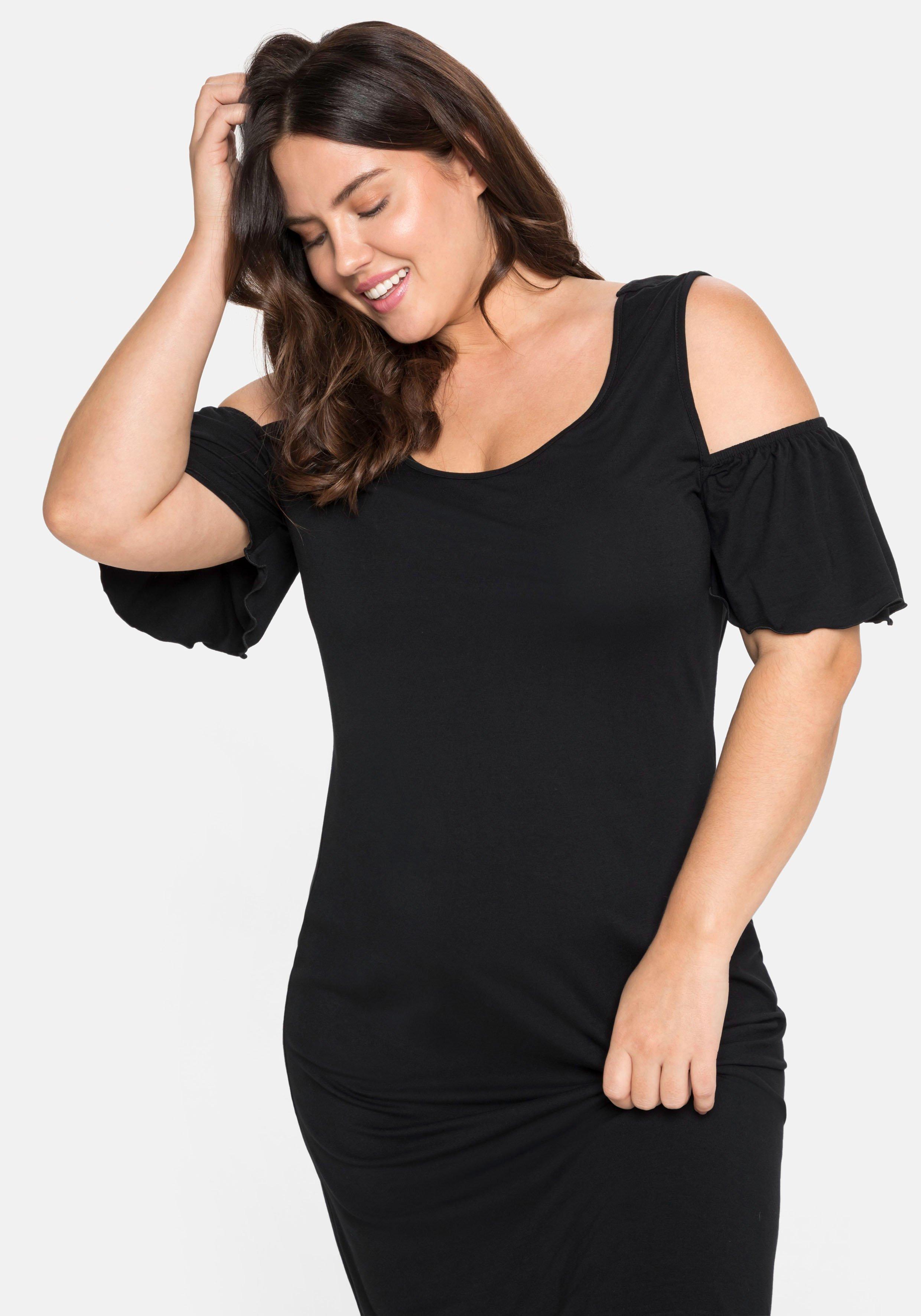 Kleid mit Cut-outs und Flügelärmeln
