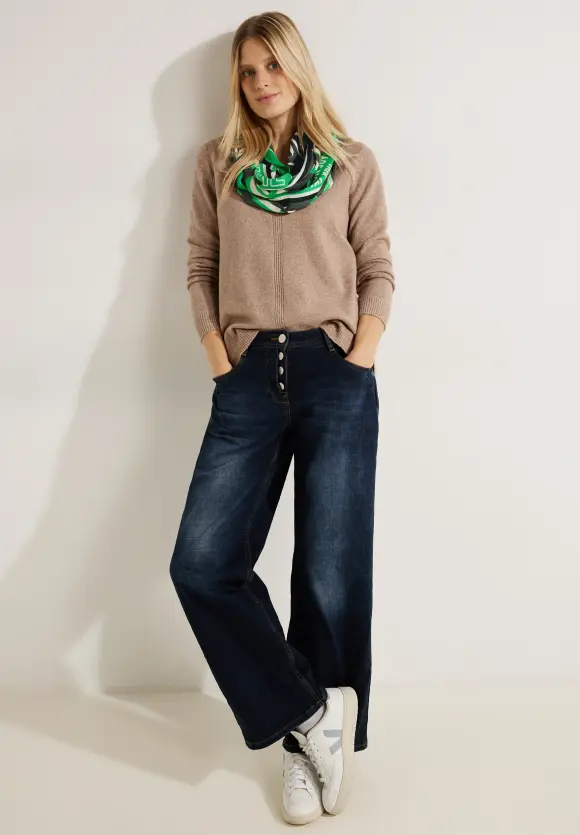 Patchwork Loopschal - dynamic khaki