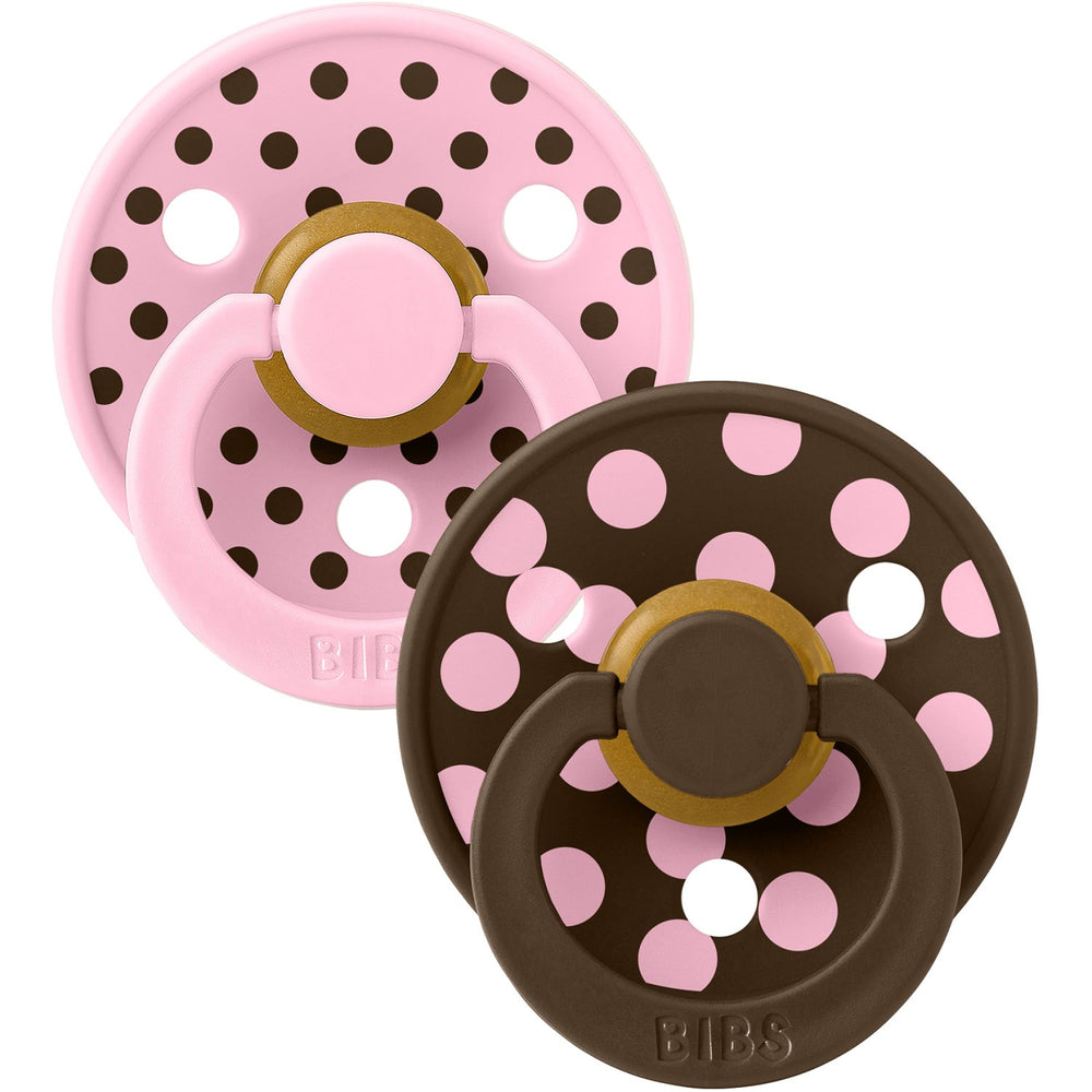 Køb Bibs Baby Pink/Mocha Sut Studio Colour 2-Pak Polka Latex