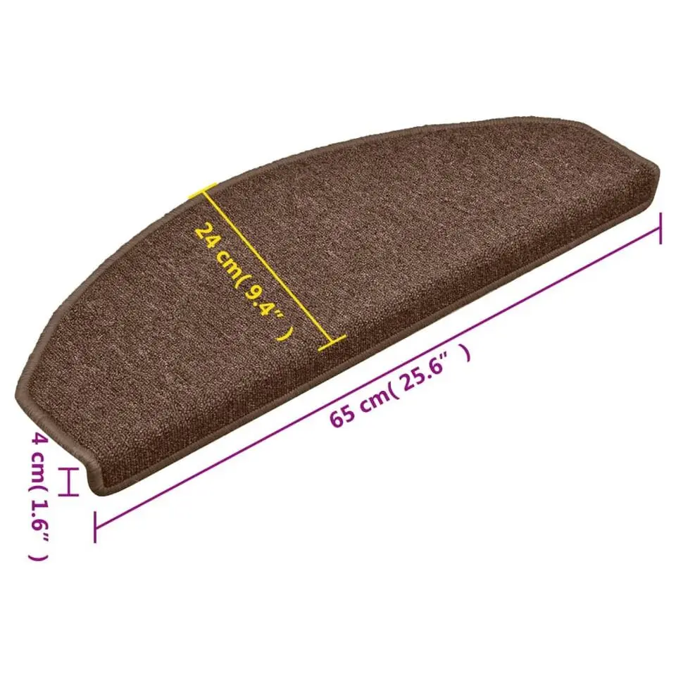 vidaXL - Tapijt Traptrede - Bruin - Polypropyleen