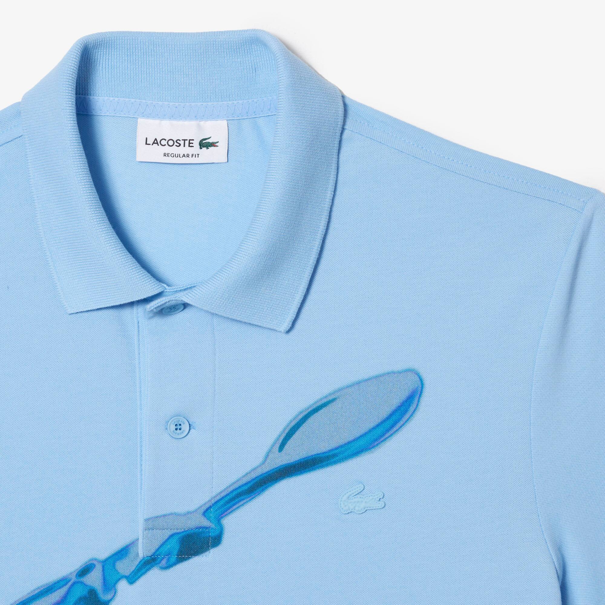 LACOSTE Movement Poloshirt aus leichtem Piqué mit LACOSTE Aufdruck Kurze Ärmel - Blau - Lacoste - Herren
