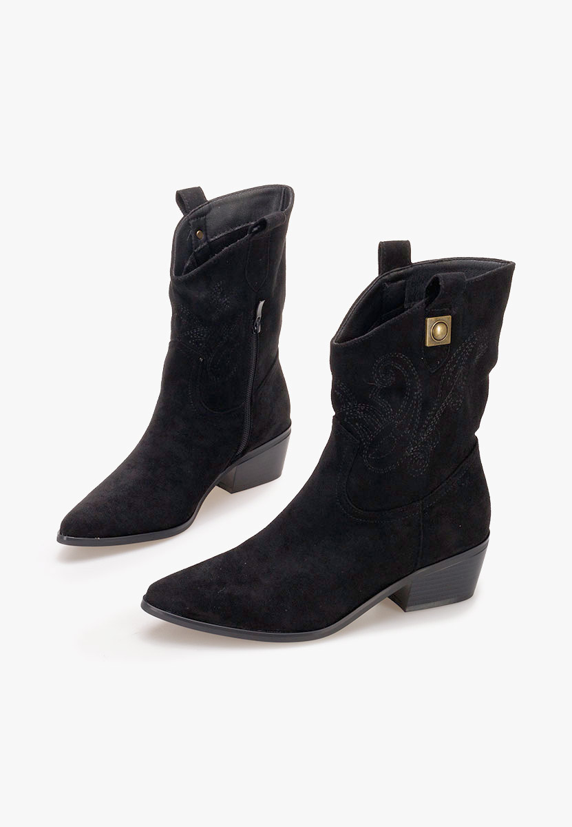 Bottes cowboy femme noires Avilina