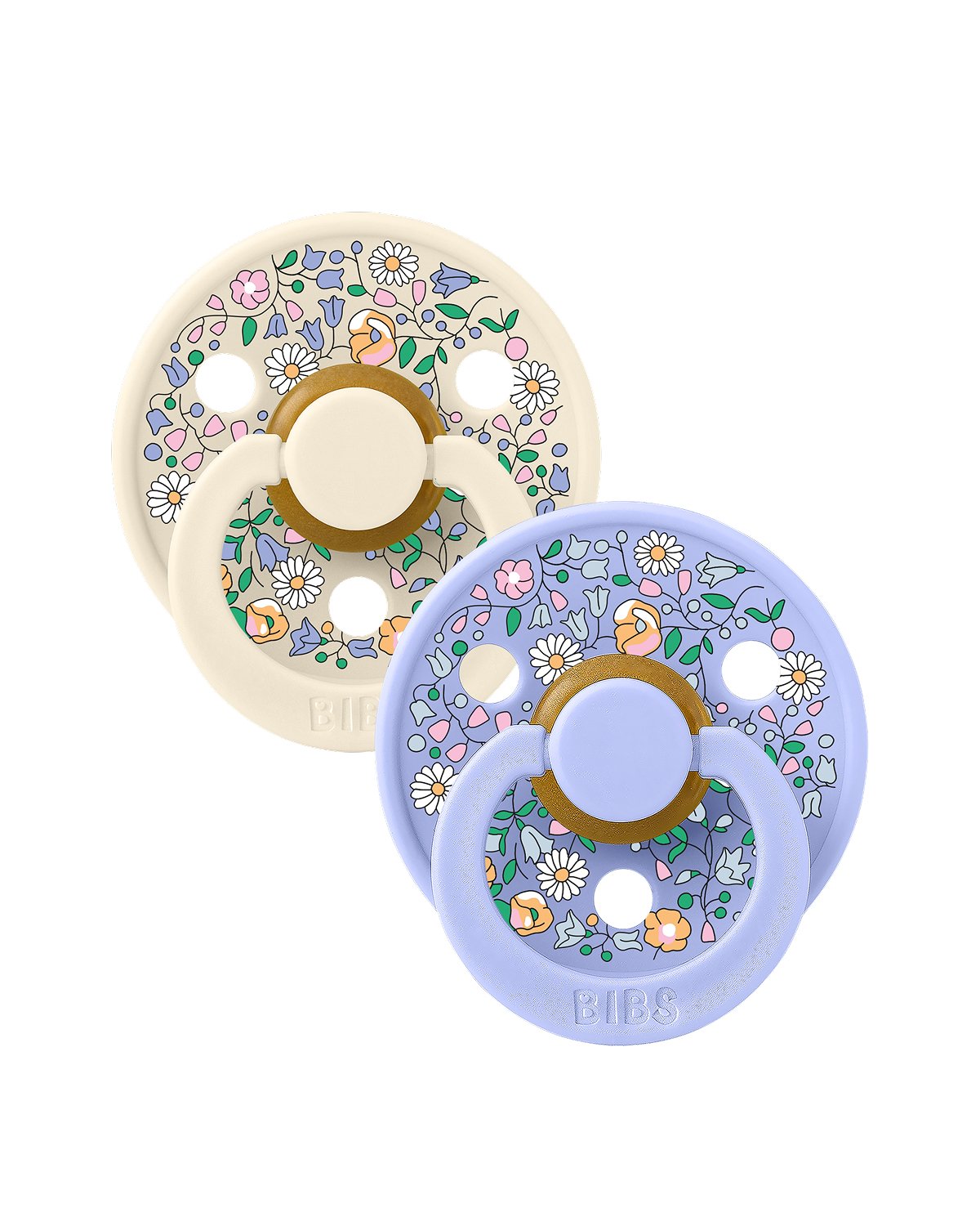 BIBS x Liberty Smokk 2pk, Round – Rund, Naturgummi