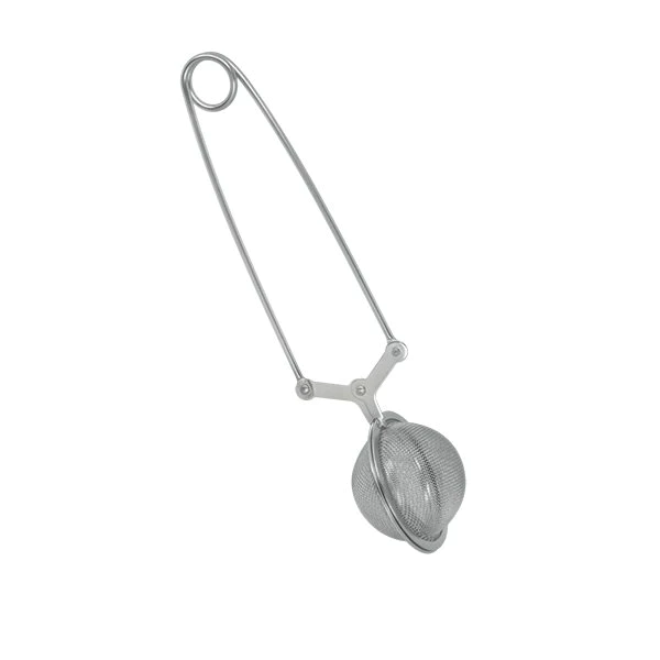 Cuillère-pince à thé boule ronde en inox