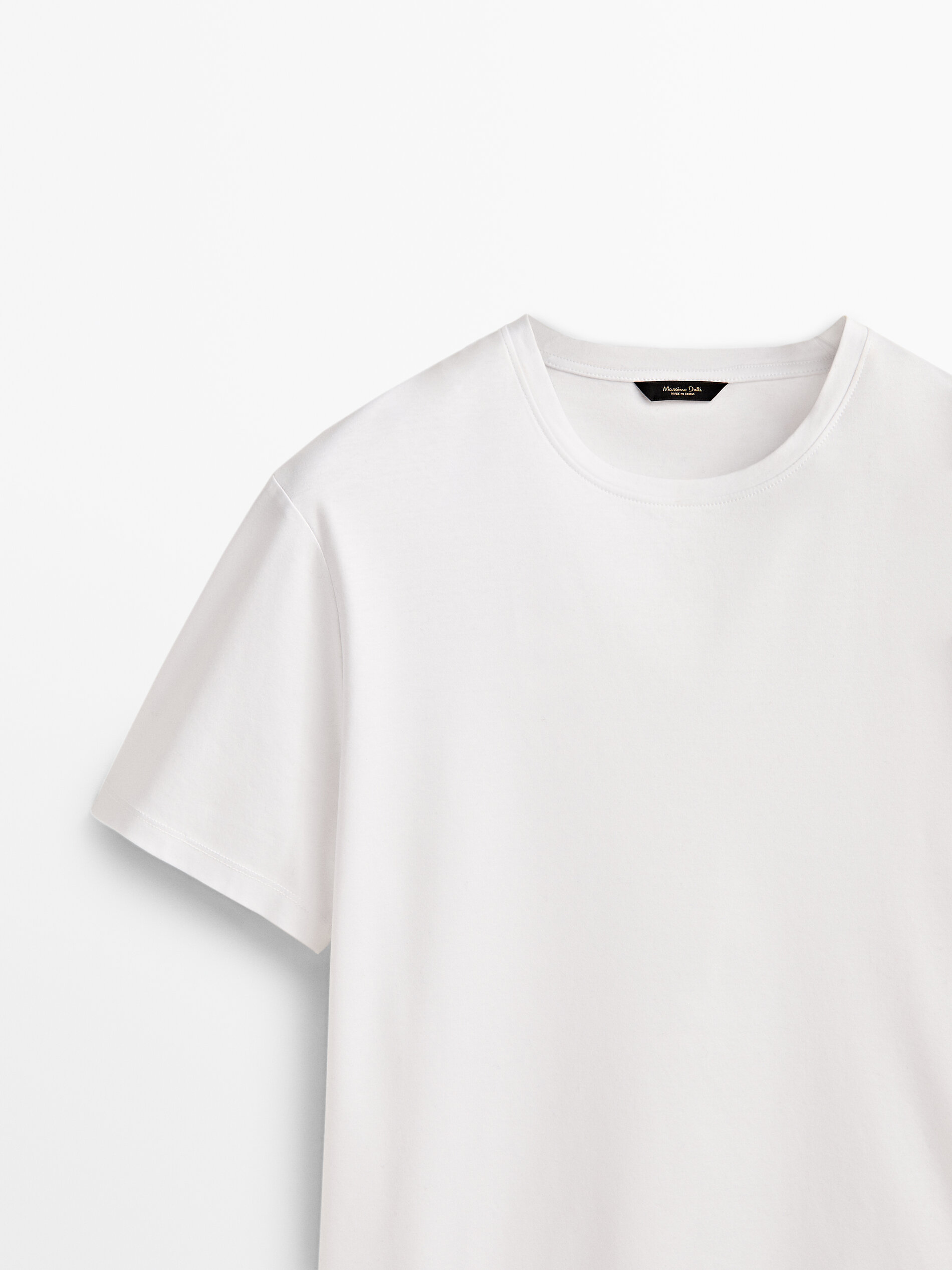 Camisa de manga curta em algodão mercerizado - BRANCA