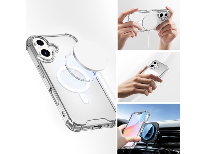 4smarts Back Cover Hybrid Case Ibiza iPhone 16 Schutzhülle mit integrierten Magneten für das Apple iPhone 16