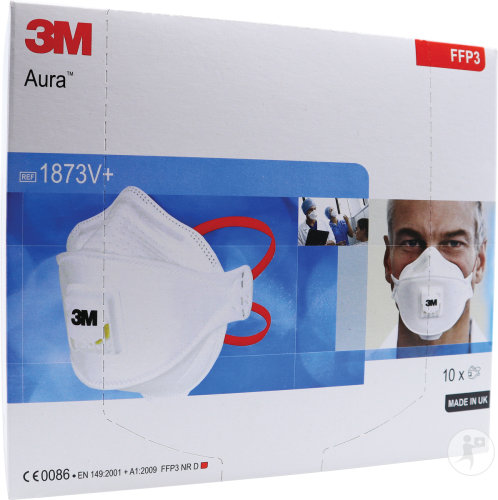 3M Aura Masques Respiratoires Avec Valve FFP3 Norme EN149 Pièces 10 (1873V)