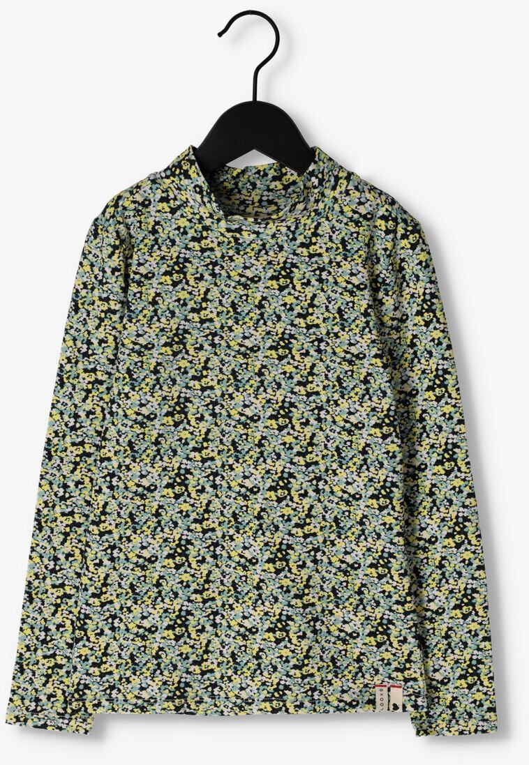 LOOXS zwarte looxs  10sixteen printed collar t-shirt ls