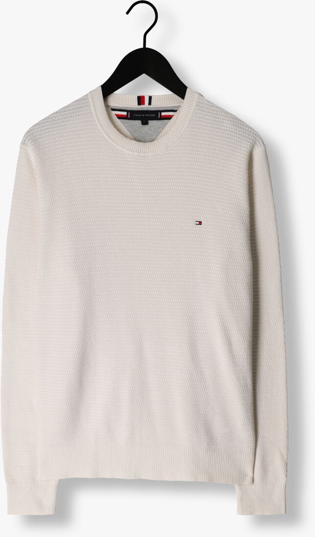 TOMMY HILFIGER gebroken wit tommy hilfiger sweater interlaced structure crew neck