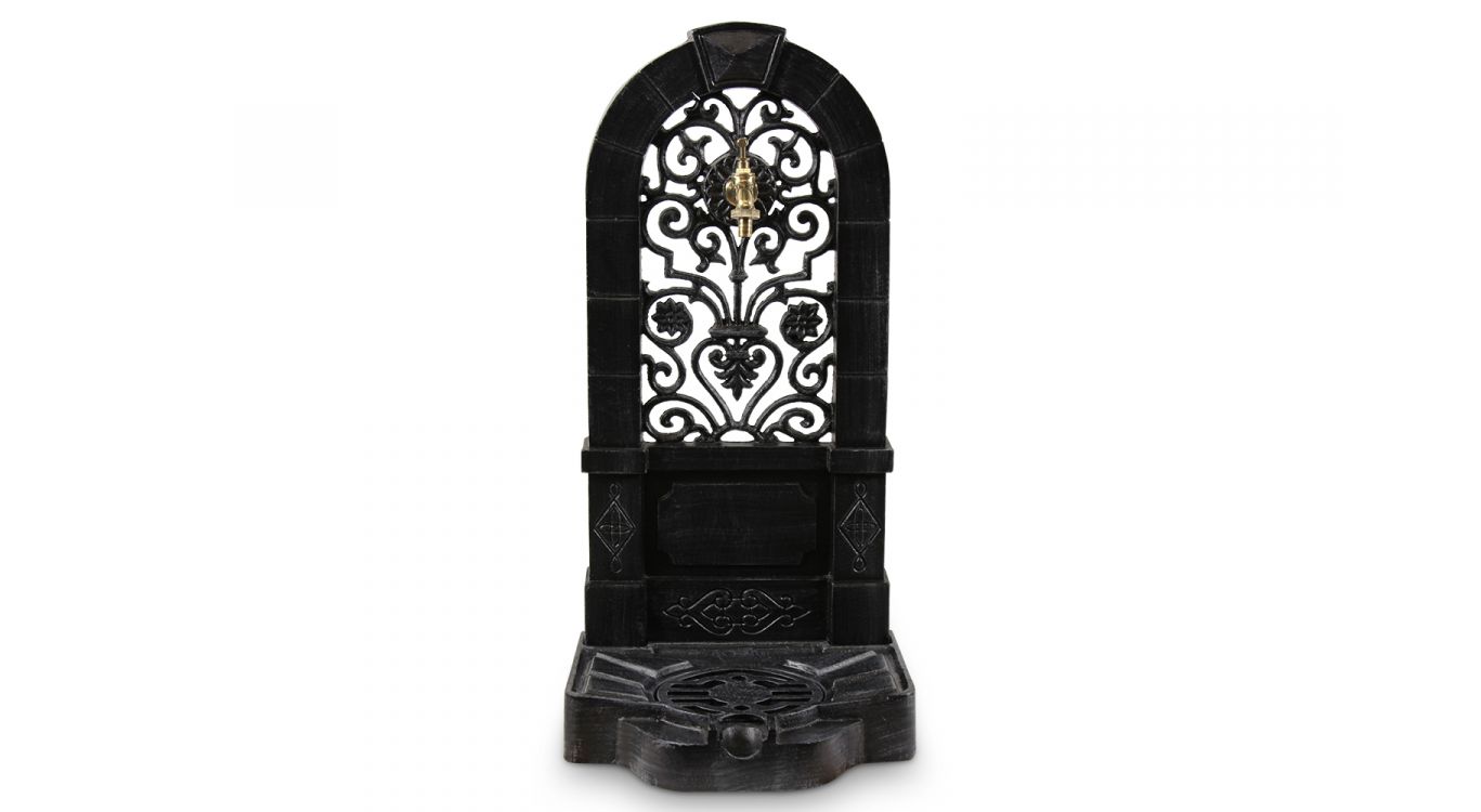 Fontaine de jardin fonte gris 35.5x31x74.5cm