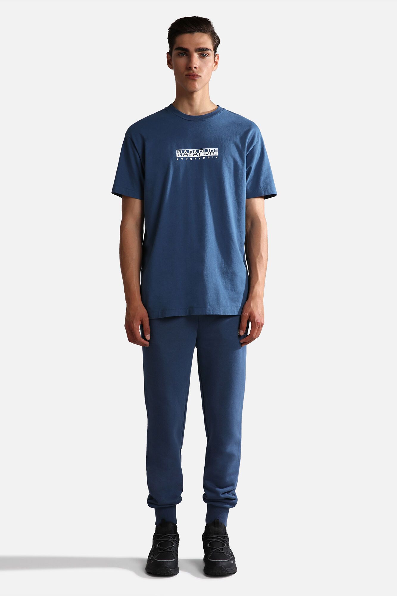 Camiseta Box de Manga Curta - Azul