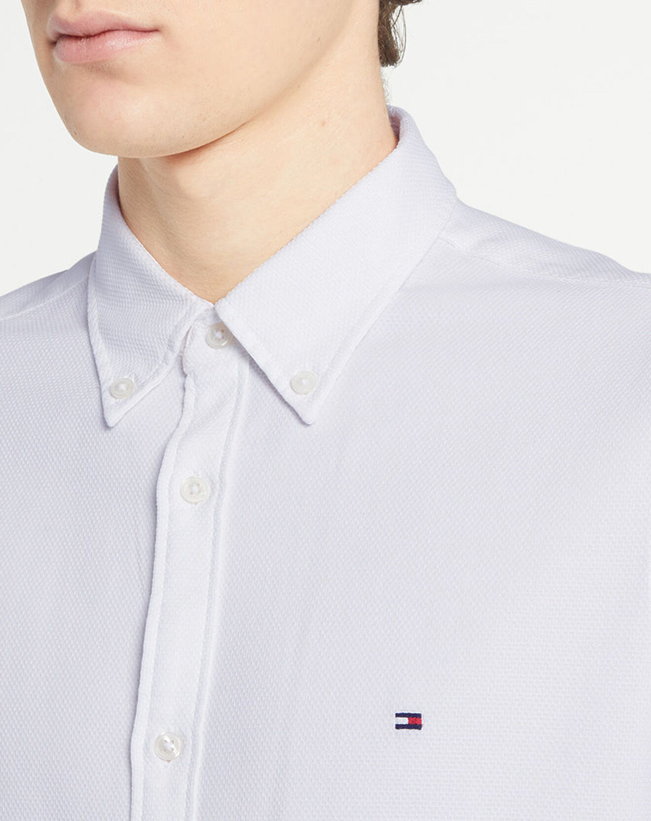 Tommy Hilfiger Chemise slim Amurée Thflex blanche