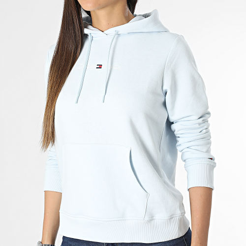 Sweat Capuche Femme Regular Serif Linear 5649 Bleu Clair