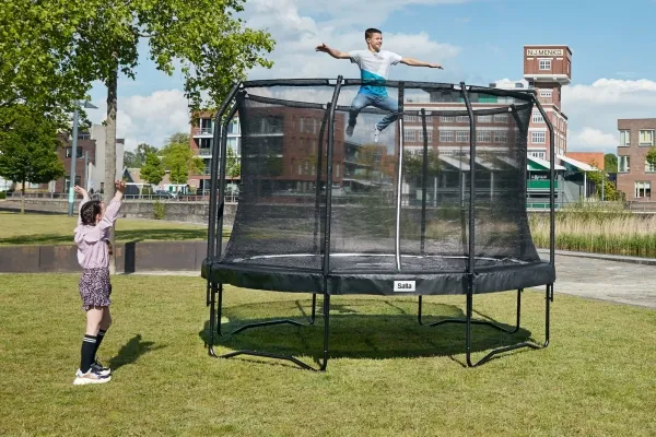 Salta Premium Black Edition, Trampolin, Rund, 100 kg, 5 År, Safety net, Sort