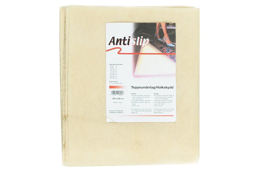 Anti-slip  teppeunderlag 70x140 cm Polyamid filt med lim. 70x140 cm