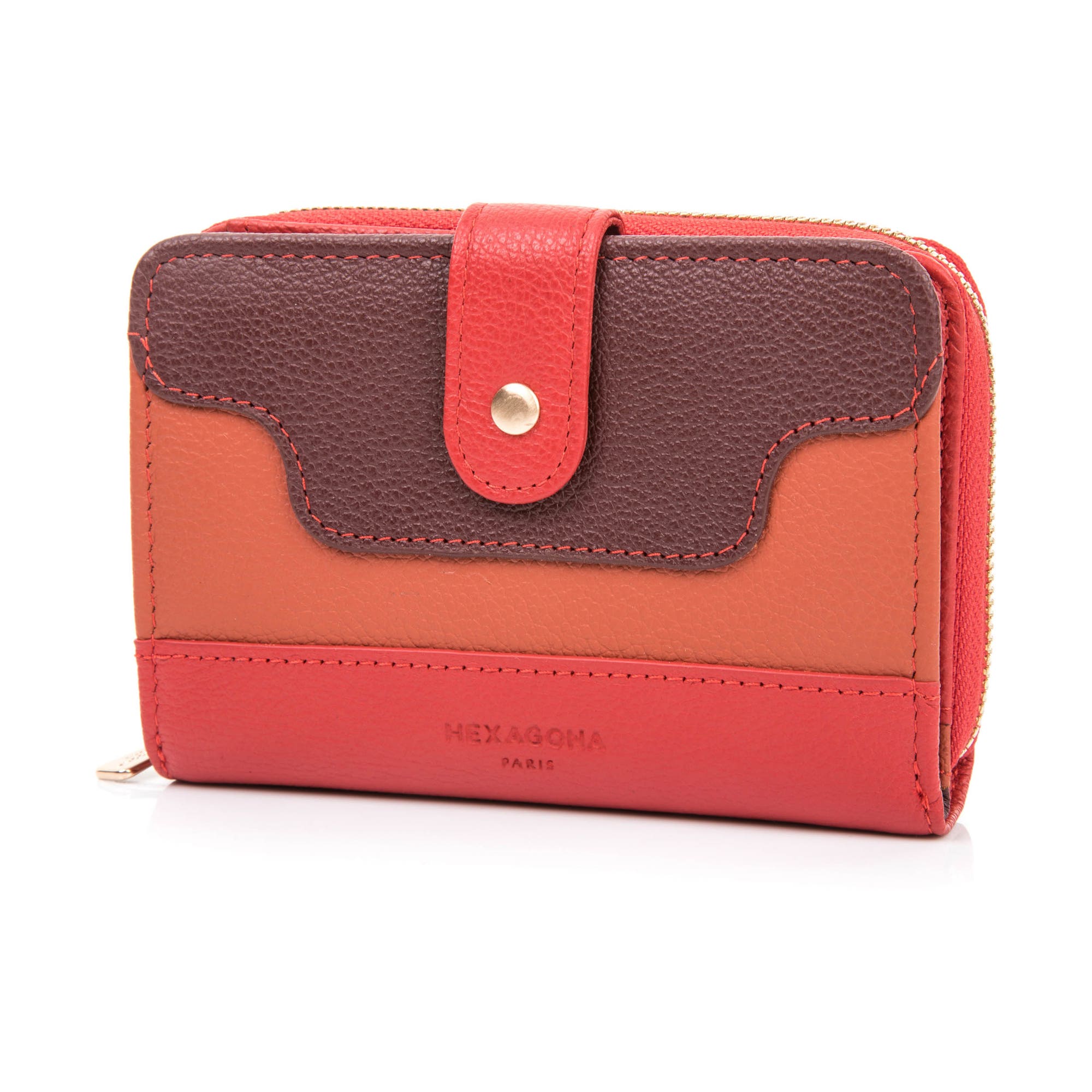 Petite maroquinerie en cuir rouge