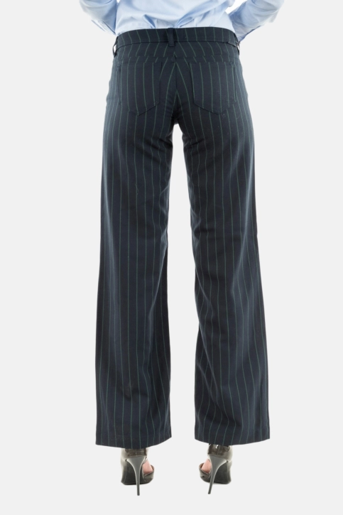 Pantalons freeman t. porter agatha plain linen soc24 f209 dark navy