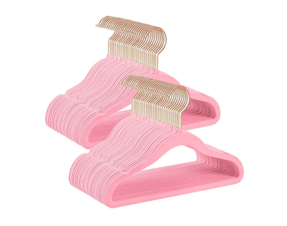 Infinity goods set van 50 kinderkledinghangers - Pink
