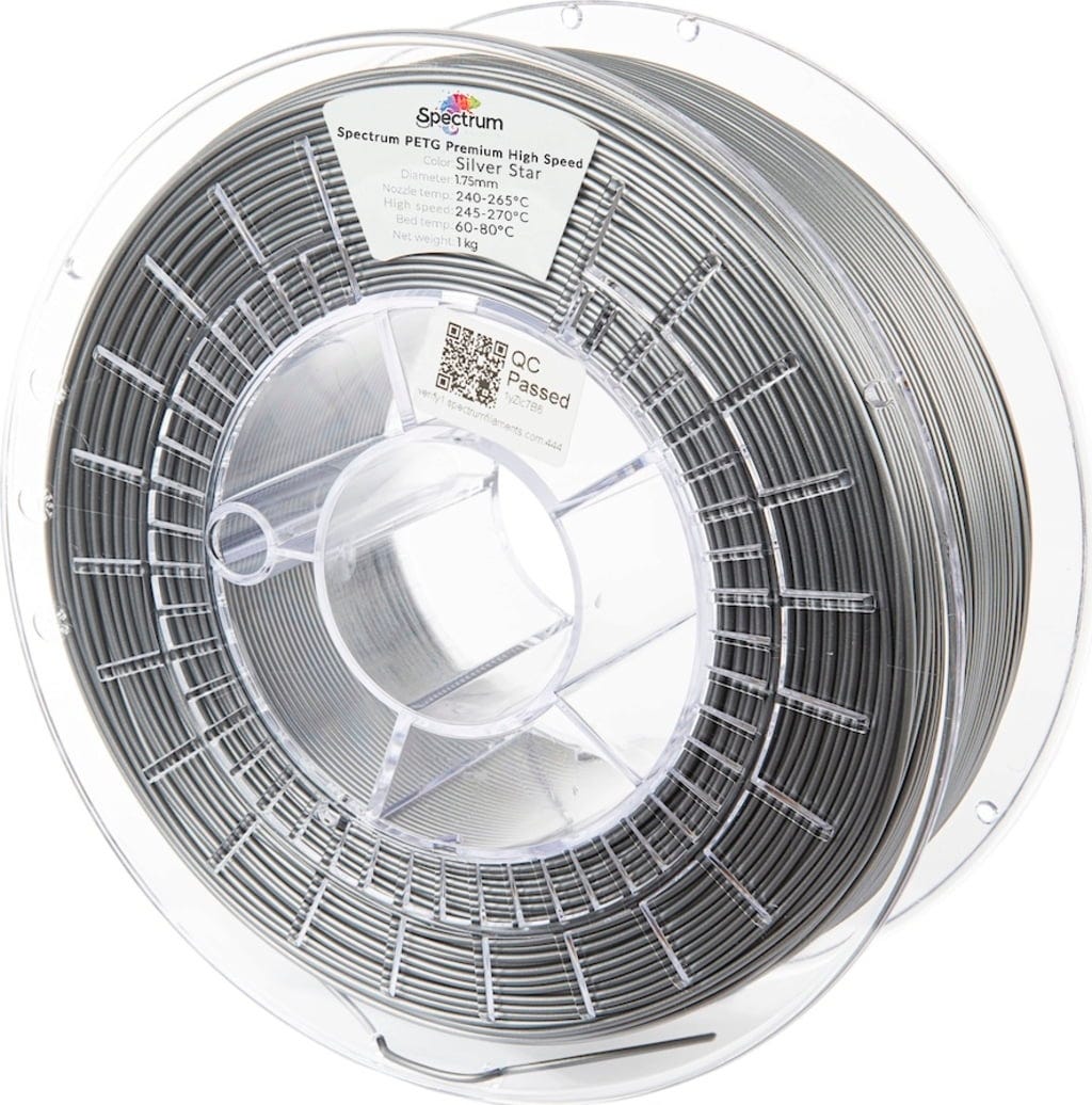 Spectrum  PETG Premium High Speed Silver Star, 1,75 mm / 1000 g    Der Turbo für den 3D Druck in Silver Star
